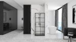 Cabina de dus Rea Concept Black 80x80 Negru - imagine 3
