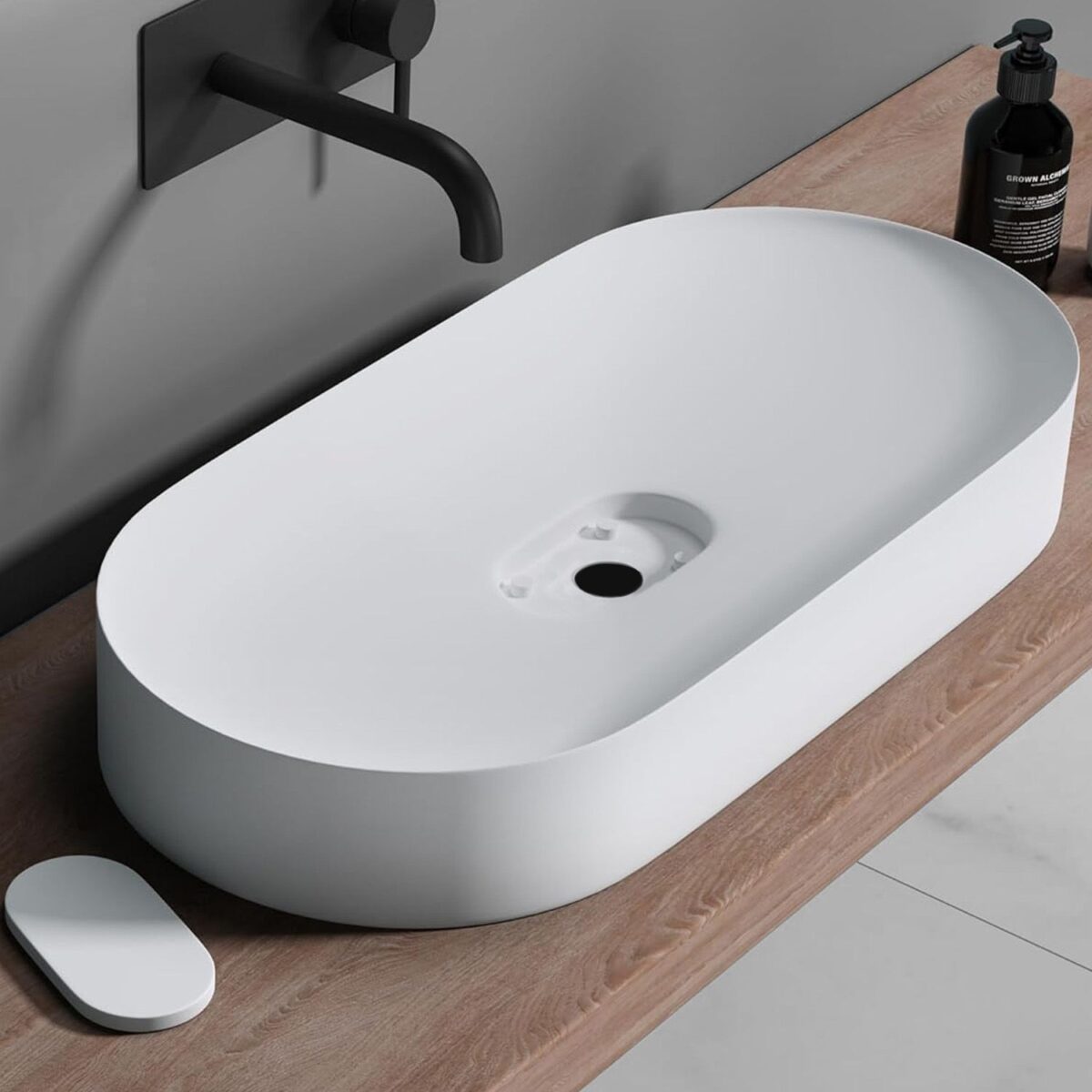 Lavoar pentru blat  IRIS 71 CM White - imagine 3