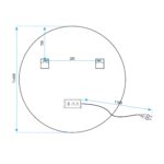 Oglindă LED BLUETOOTH FFJ 60cm - imagine 10