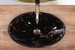Lavoar pentru blat REA Pamela Black Marble Shiny - imagine 4