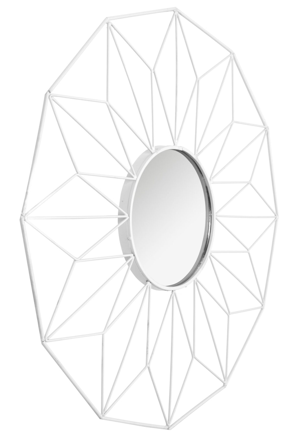 Oglindă geometrică albă 58 cm - imagine 1