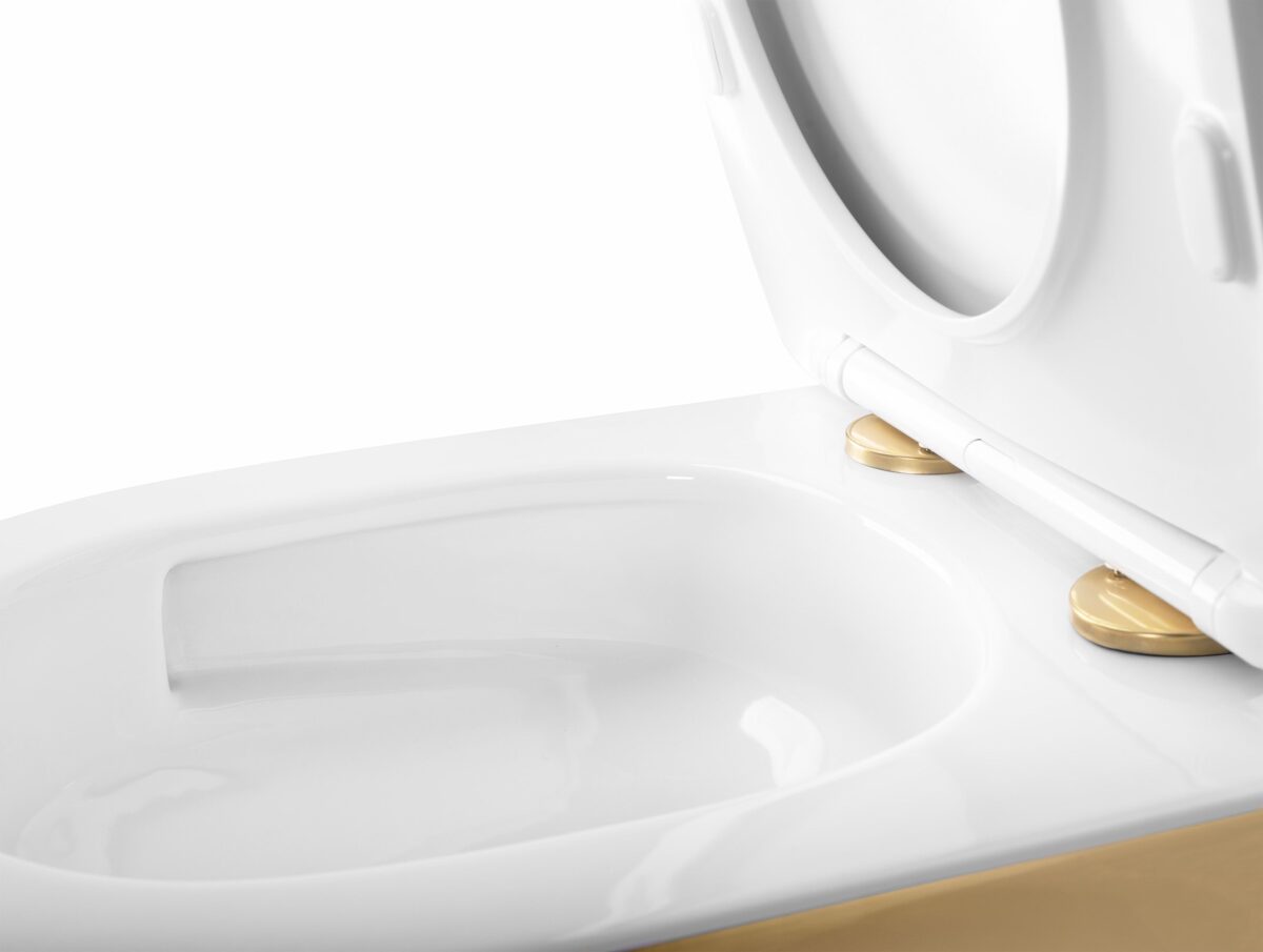 Vas WC suspendabil Rea Carlo Mini Tornado NFQ GOLD WHITE - imagine 4