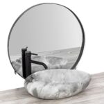 Lavoar pentru blat Rea Roxy C Stone L.GREY - imagine 4
