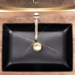 Lavoar pe blat Rea Inga Black Marble Mat - imagine 3