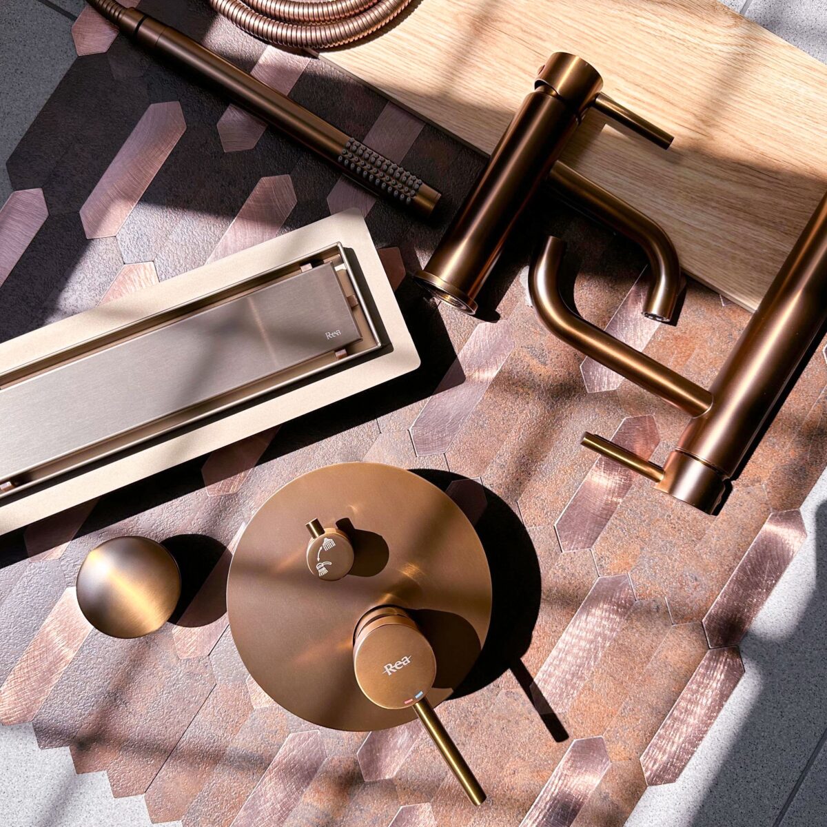Rigola dus REA Neox pro Brushed l. Copper 100 - imagine 3
