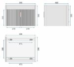 Set mobilier de baie cu lavoar Astor 60cm White - imagine 6