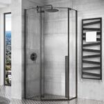 Cabina de dus DIAMOND BLACK MAT 100x100 cm - imagine 2