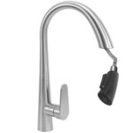 Baterie de bucătărie REA Ross BRUSH NICKEL INOX - imagine 3