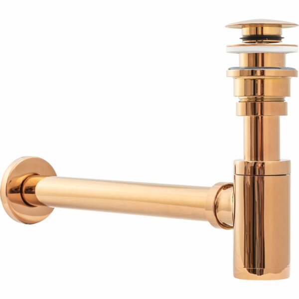 Sifon lavoar universal Auriu Roz + dop tip Click-Clack
