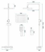 Coloana de dus REA HELIX  Nickel Brush INOX - imagine 9
