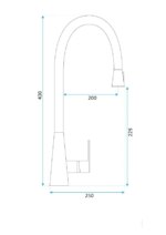 Baterie pentru bucătărie Rea Mild auriu periat - imagine 8