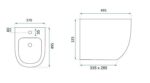 Bideu suspendabil Carlo Mini negru mat - imagine 2