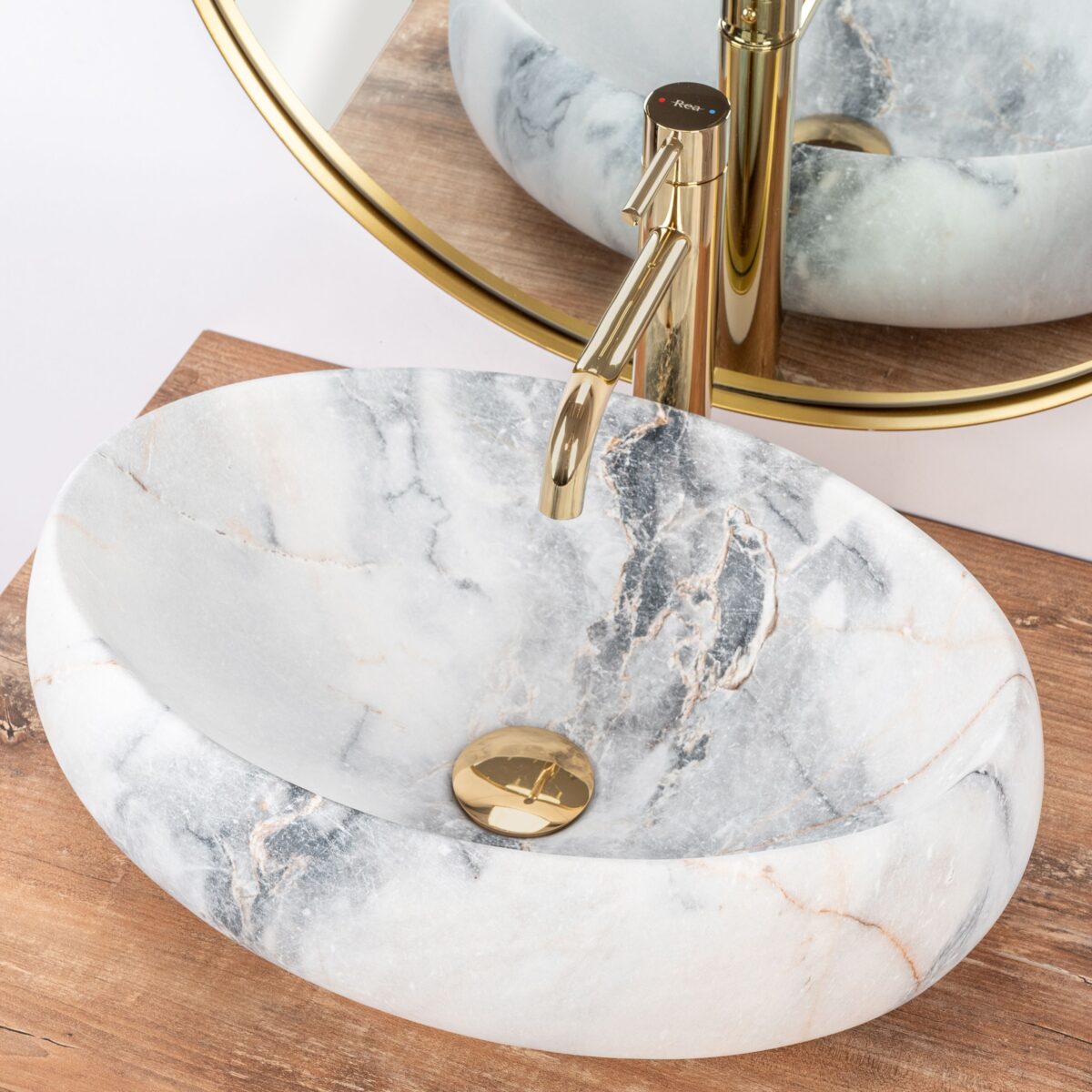 Lavoar de top blat Rea Linda Granit Mat - imagine 1