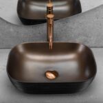 Lavoar pe blat Rea Belinda COPPER BRUSH / Black - imagine 3