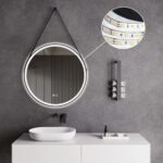 Oglindă Rotundă LED Suspendată pe Curea 70 cm 104 - imagine 2