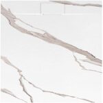 Cada de duș Bazalt CARRARA WHITE 90x90