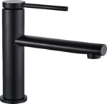 Baterie pentru baie Rea Oval Black Low - imagine 2