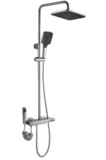 Coloana de dus cu termostat REA ROB Nichel Brush INOX - imagine 7