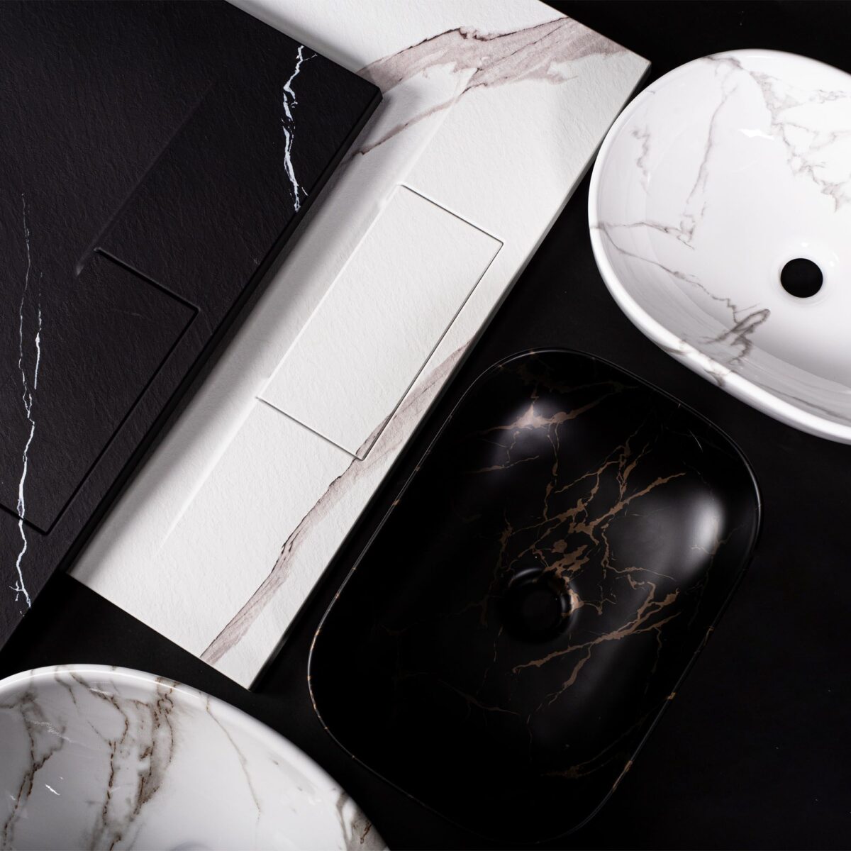 Cada de duș Magnum CARRARA WHITE 80x100 - imagine 8