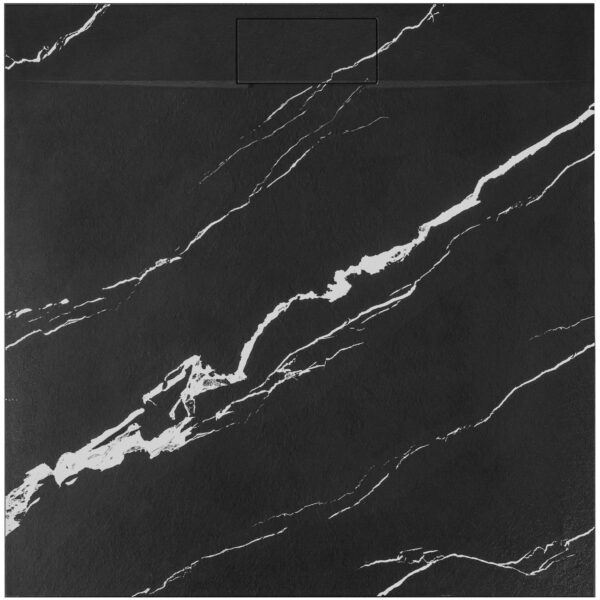 Cada de duș Bazalt CARRARA BLACK 90x90
