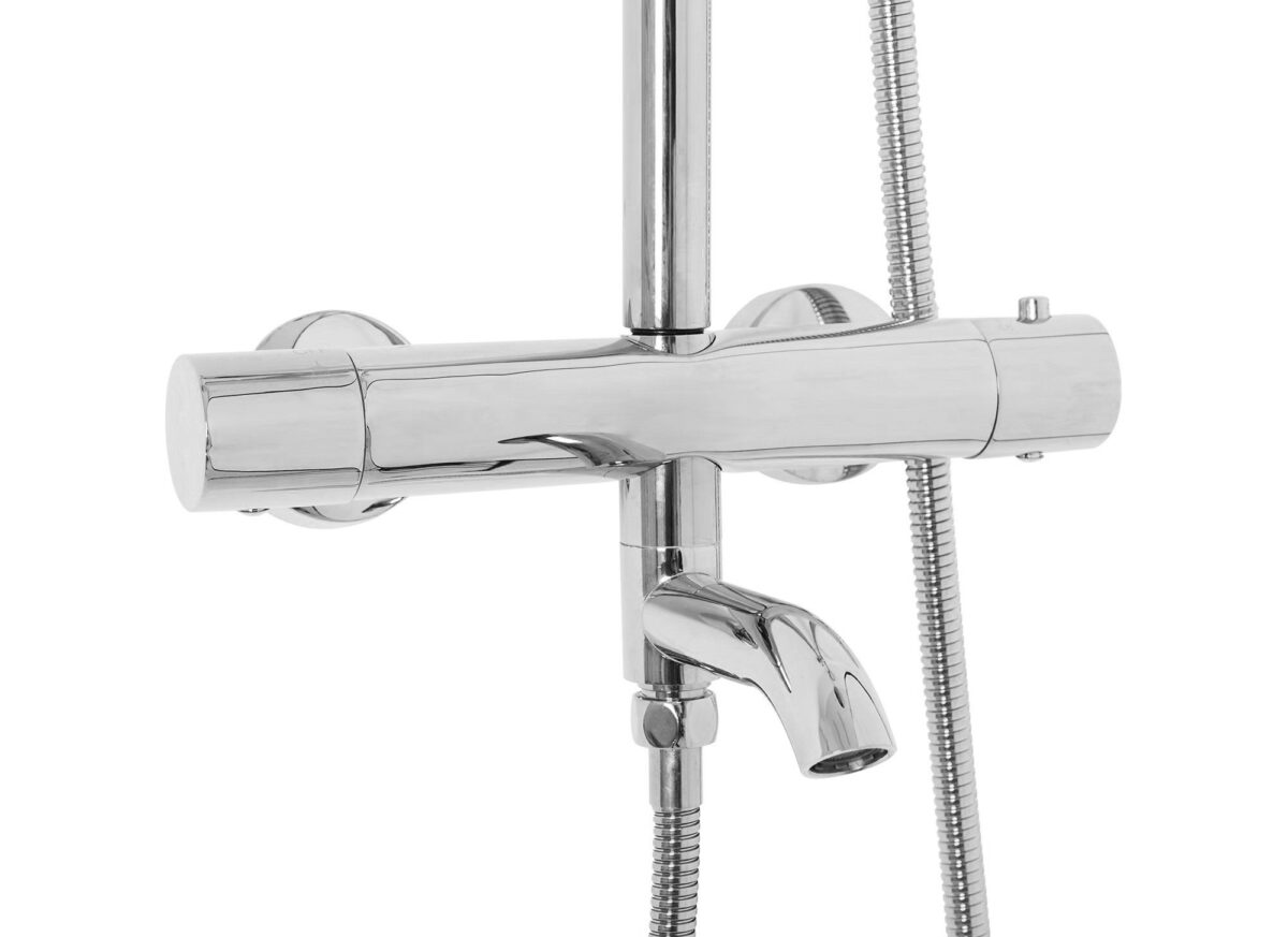 Coloana de dus cu termostat Lungo Crom - imagine 7