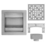 Rigola dus REA DOTS Nickel Brush 12x12 - imagine 5