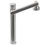 Baterie pentru baie Rea PACO Nickel Brush INOX High - imagine 2