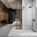 Paravan de duș Rea Aero Black Mat 100