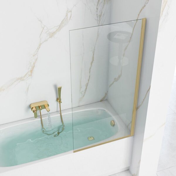 Paravan de baie Rea Elegant Gold Brush 70