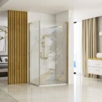 Cabina dus REA Hugo 100x90 Gold Brush