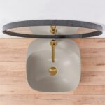 Lavoar pentru blat Rea Luiza 42 Grey MAT - imagine 4
