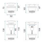 Dop universal pentru lavoar click-clack Rea Auriu Antique