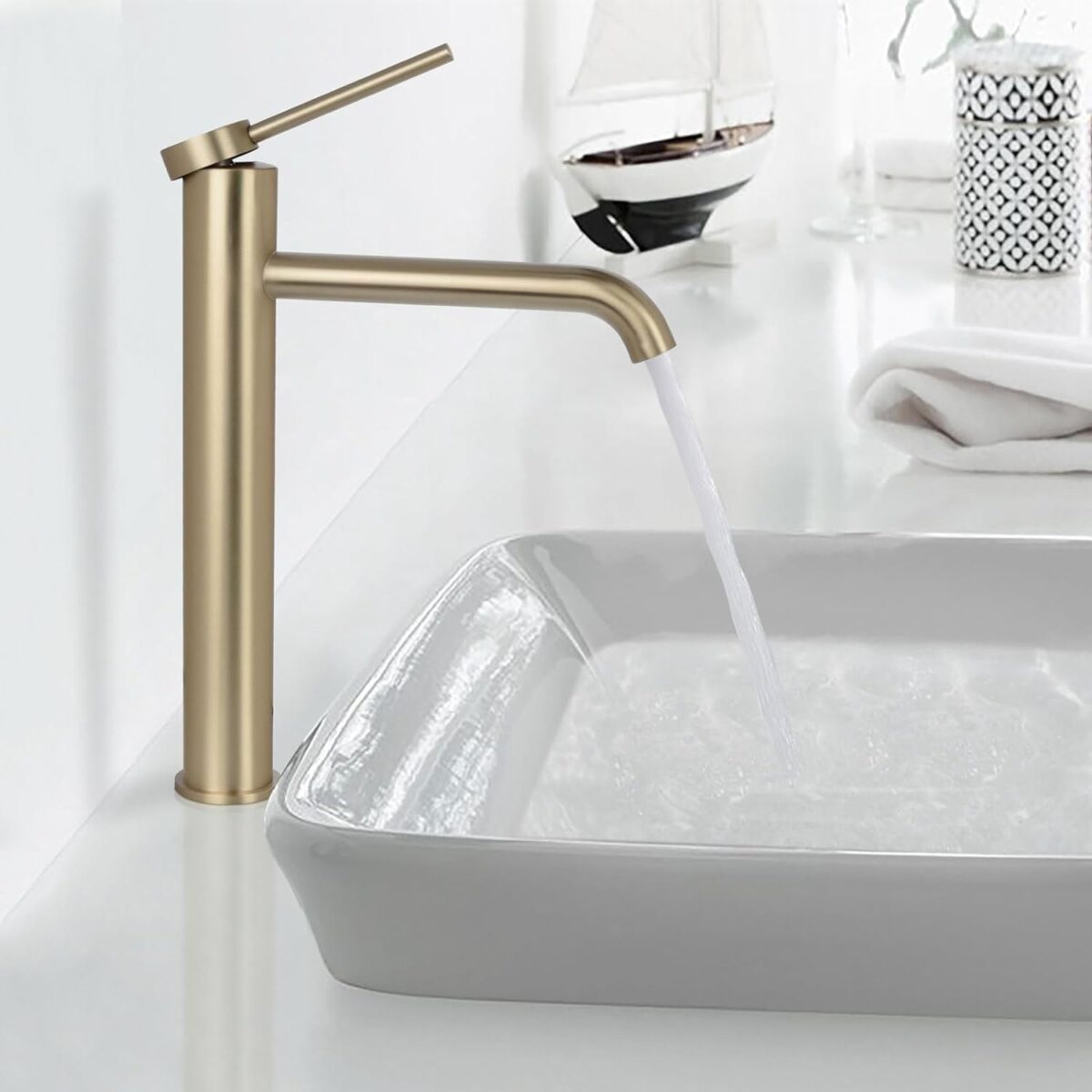 Robinet pentru lavoar Rea CLIF  GOLD BRUSH - imagine 1