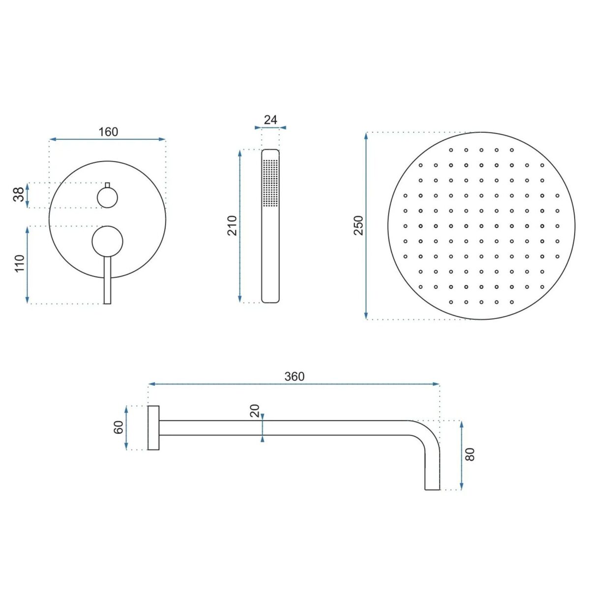Set de dus incastrat Rea Lungo Grip Gun Grey  + BOX - imagine 7