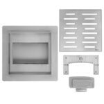 Rigola dus REA LINE 150x150 Nickel Brush - imagine 4