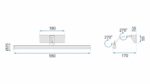 APLICA de baie LED pentru oglinda 7W 55CM APP365-1W Crom - imagine 8