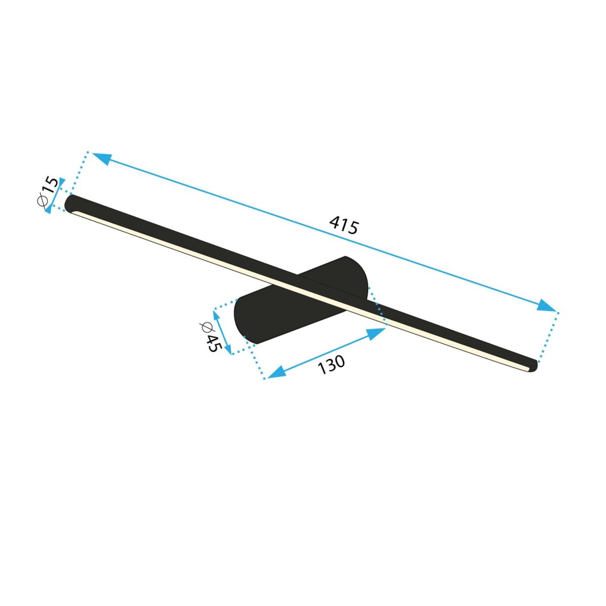 Lampa de perete LED 40CM APP1341-W Black - imagine 6