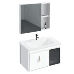 Set mobilier de baie cu lavoar Paris 60cm White - imagine 6