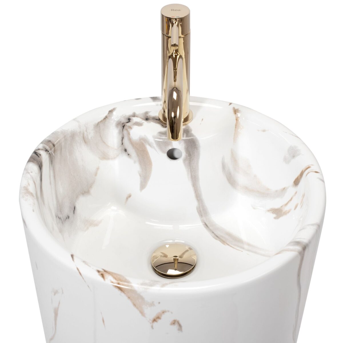 Lavoar freestanding de sine stătător Blanka Marble Marmura - imagine 2