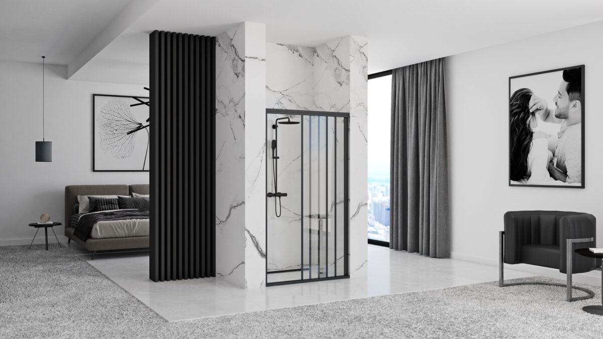 Usa pentru dus Rea Alex Black 100 - imagine 3