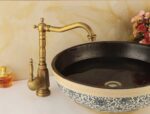 Baterie pentru lavoar Bona Old Gold inalta - imagine 7