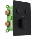 Set de duș incastrat Rea FENIX DAVIS NEGRU + BOX