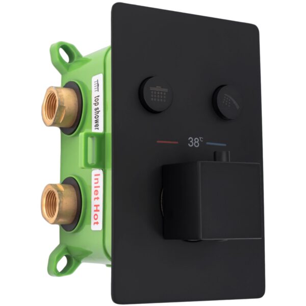 Set de duș incastrat Rea FENIX DAVIS NEGRU + BOX
