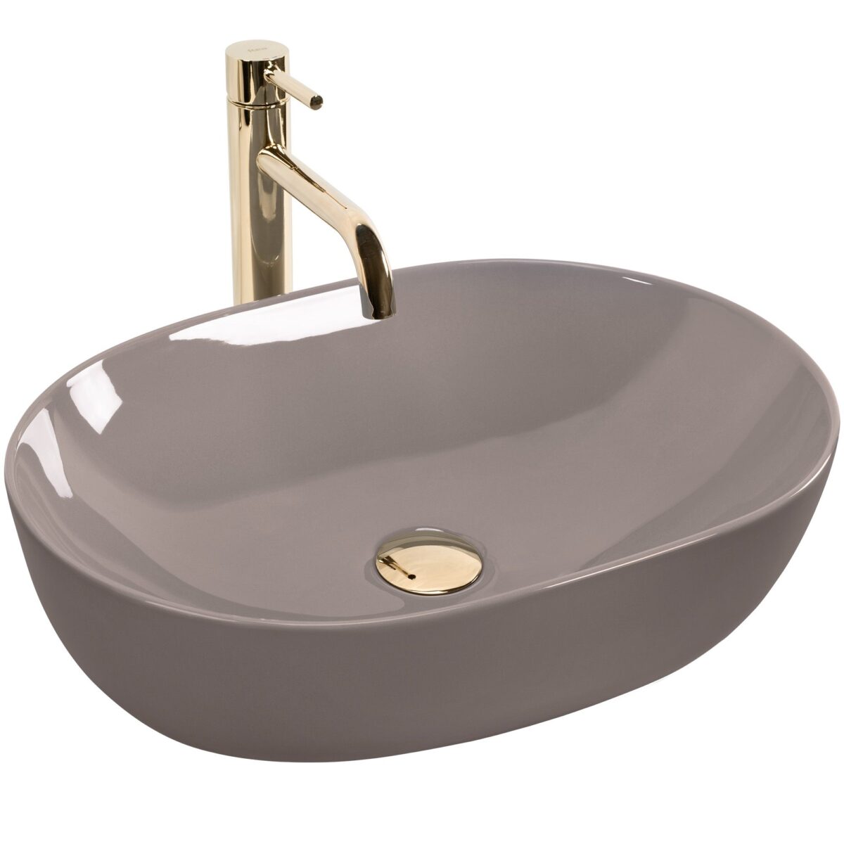Lavoar pe blat Rea Lisa Beige Shiny - imagine 4