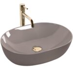 Lavoar pe blat Rea Lisa Beige Shiny - imagine 4