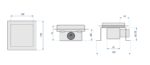 Rigola dus REA LINE 150x150 Nickel Brush - imagine 6
