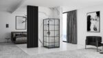 Cabina de dus Rea Concept Black 80x80 Negru - imagine 2