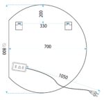 Oglindă LED 80x70cm YH-3355 - imagine 5