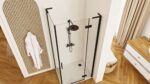 Cabina dus REA Hugo Black 80x80 - imagine 4
