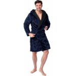 Halat de baie maro-gri Jordan Navy Black men L - imagine 2